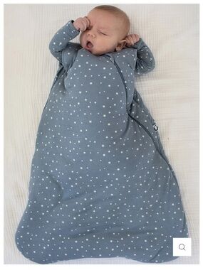 Gunamuna Gray Star Print Zippered Sleep Sack gray star 24-36 m 2.5 tog bamboo